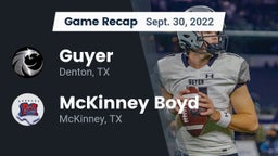 Recap: Guyer  vs. McKinney Boyd  2022
