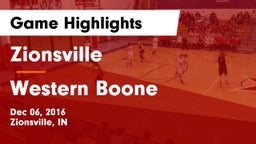 Zionsville  vs Western Boone  Game Highlights - Dec 06, 2016