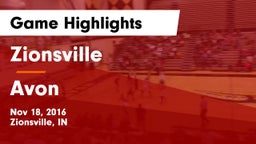 Zionsville  vs Avon  Game Highlights - Nov 18, 2016