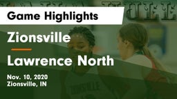 Zionsville  vs Lawrence North  Game Highlights - Nov. 10, 2020