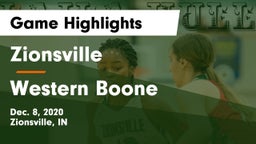 Zionsville  vs Western Boone  Game Highlights - Dec. 8, 2020