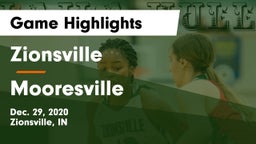 Zionsville  vs Mooresville  Game Highlights - Dec. 29, 2020