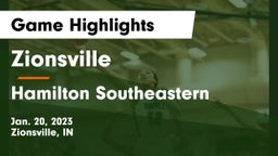 Zionsville  vs Hamilton Southeastern  Game Highlights - Jan. 20, 2023