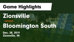 Zionsville  vs Bloomington South  Game Highlights - Dec. 28, 2019