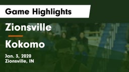 Zionsville  vs Kokomo  Game Highlights - Jan. 3, 2020