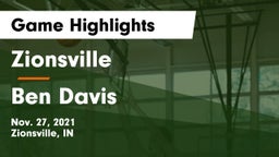 Zionsville  vs Ben Davis  Game Highlights - Nov. 27, 2021