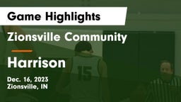 Zionsville Community  vs Harrison  Game Highlights - Dec. 16, 2023