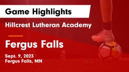 Hillcrest Lutheran Academy vs Fergus Falls  Game Highlights - Sept. 9, 2023