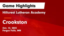 Hillcrest Lutheran Academy vs Crookston  Game Highlights - Oct. 12, 2023