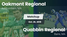 Matchup: Oakmont Regional vs. Quabbin Regional  2018