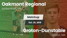 Matchup: Oakmont Regional vs. Groton-Dunstable  2019
