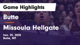 Butte  vs Missoula Hellgate  Game Highlights - Jan. 25, 2020