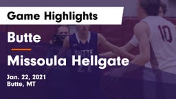 Butte  vs Missoula Hellgate  Game Highlights - Jan. 22, 2021