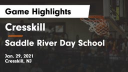 Cresskill  vs Saddle River Day School Game Highlights - Jan. 29, 2021