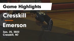 Cresskill  vs Emerson Game Highlights - Jan. 25, 2022