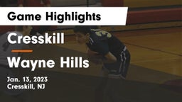Cresskill  vs Wayne Hills  Game Highlights - Jan. 13, 2023