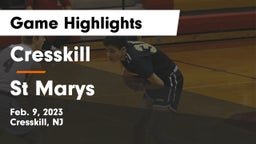 Cresskill  vs St Marys Game Highlights - Feb. 9, 2023