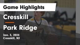 Cresskill  vs Park Ridge  Game Highlights - Jan. 3, 2024