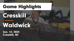 Cresskill  vs Waldwick  Game Highlights - Jan. 12, 2024