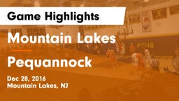 Mountain Lakes  vs Pequannock  Game Highlights - Dec 28, 2016