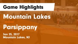 Mountain Lakes  vs Parsippany  Game Highlights - Jan 25, 2017