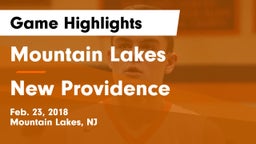 Mountain Lakes  vs New Providence  Game Highlights - Feb. 23, 2018