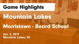 Mountain Lakes  vs Morristown - Beard School Game Highlights - Jan. 3, 2019