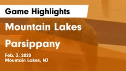 Mountain Lakes  vs Parsippany  Game Highlights - Feb. 3, 2020