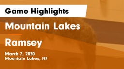 Mountain Lakes  vs Ramsey  Game Highlights - March 7, 2020