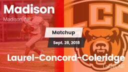 Matchup: Madison  vs. Laurel-Concord-Coleridge  2018