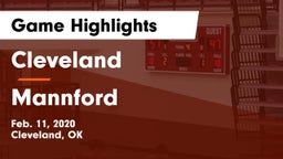 Cleveland  vs Mannford  Game Highlights - Feb. 11, 2020