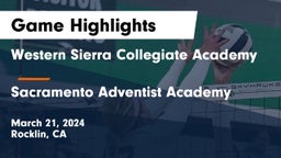 Western Sierra Collegiate Academy vs Sacramento Adventist Academy Game Highlights - March 21, 2024