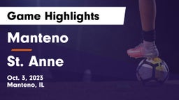 Manteno  vs St. Anne  Game Highlights - Oct. 3, 2023