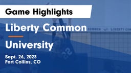 Liberty Common  vs University  Game Highlights - Sept. 26, 2023