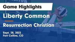 Liberty Common  vs Resurrection Christian  Game Highlights - Sept. 28, 2023