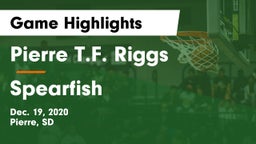 Pierre T.F. Riggs  vs Spearfish  Game Highlights - Dec. 19, 2020