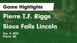 Pierre T.F. Riggs  vs Sioux Falls Lincoln  Game Highlights - Jan. 4, 2024