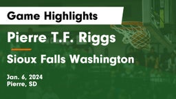 Pierre T.F. Riggs  vs Sioux Falls Washington  Game Highlights - Jan. 6, 2024