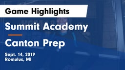 Summit Academy  vs Canton Prep  Game Highlights - Sept. 14, 2019