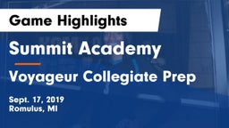 Summit Academy  vs Voyageur Collegiate Prep Game Highlights - Sept. 17, 2019