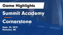 Summit Academy  vs Cornerstone Game Highlights - Sept. 24, 2019