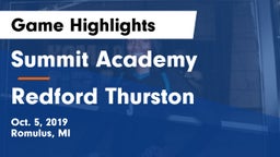 Summit Academy  vs Redford Thurston Game Highlights - Oct. 5, 2019