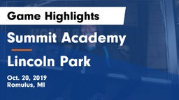 Summit Academy  vs Lincoln Park  Game Highlights - Oct. 20, 2019
