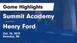 Summit Academy  vs Henry Ford Game Highlights - Oct. 26, 2019