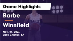 Barbe  vs Winnfield  Game Highlights - Nov. 21, 2023
