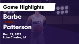 Barbe  vs Patterson  Game Highlights - Dec. 29, 2023