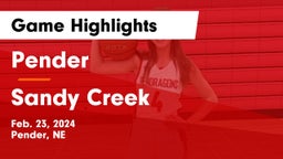 Pender  vs Sandy Creek  Game Highlights - Feb. 23, 2024