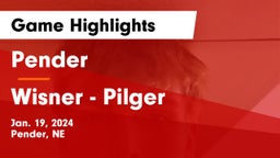 Pender  vs Wisner - Pilger  Game Highlights - Jan. 19, 2024