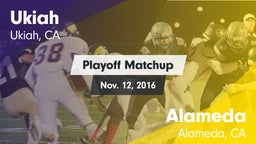 Matchup: Ukiah  vs. Alameda  2016