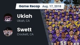 Recap: Ukiah  vs. Swett  2018